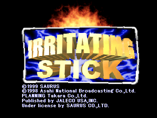 Irritating Stick (PlayStation) screenshot: Irritating Stick title screen
