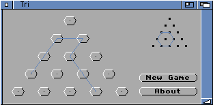 Tri (Amiga) screenshot: You need to make a hexagon