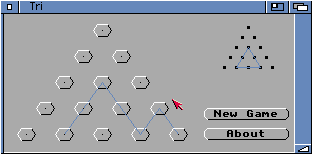 Tri (Amiga) screenshot: Now, make a pyramid
