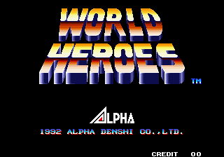 World Heroes (Arcade) screenshot: Title Screen.