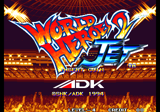 World Heroes 2 JET (Arcade) screenshot: Title Screen.