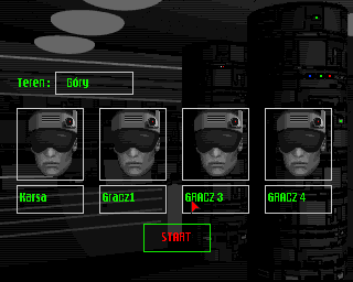 Pole Walki (Amiga) screenshot: Setting up the game