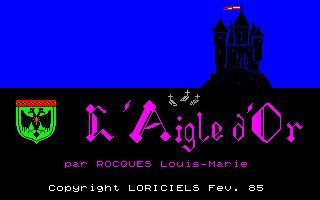 L'Aigle d'Or (Thomson TO) screenshot: Title screen