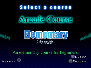 Irritating Stick (PlayStation) screenshot: Arcade Course - Elementary