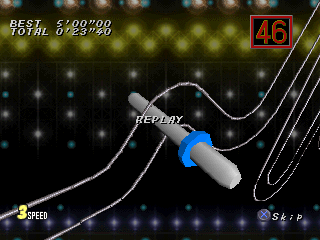 Irritating Stick (PlayStation) screenshot: Sad replay