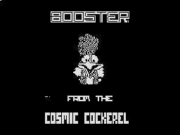 Booster (ZX81) screenshot: Title screen