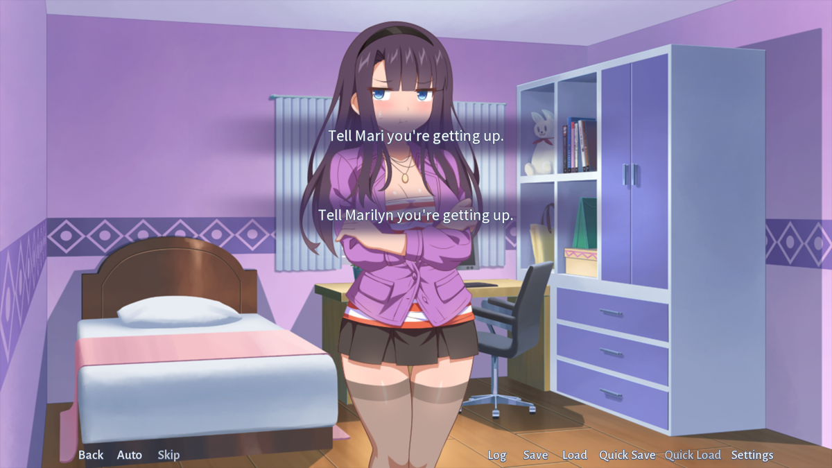 Sakura Sadist (Windows) screenshot: Mari waking me from that wonderful dream
