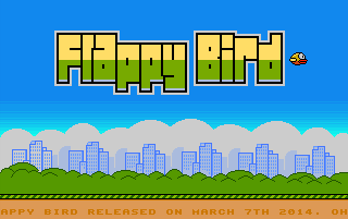 Flappy Bird (Amiga) screenshot: Title screen