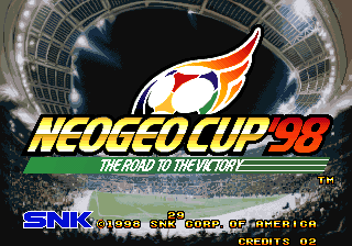 Neo Geo Cup '98: The Road to the Victory (Arcade) screenshot: Title screen