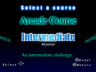 Irritating Stick (PlayStation) screenshot: Arcade Course - Intermediate