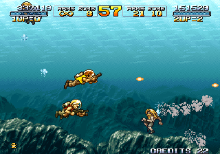 Metal Slug 3 (Arcade) screenshot: Again under water