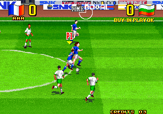 Neo Geo Cup '98: The Road to the Victory (Arcade) screenshot: Game starts