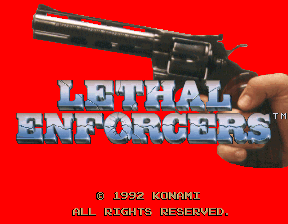 Lethal Enforcers (Arcade) screenshot: Title screen
