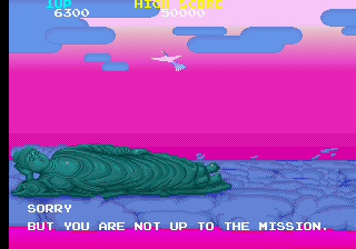 Bonze Adventure (Arcade) screenshot: Game over