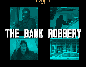 Lethal Enforcers (Arcade) screenshot: The bank robbery intro