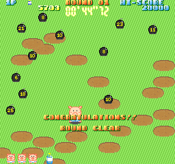 Psycho Pigs UXB (Arcade) screenshot: Congratulations!!