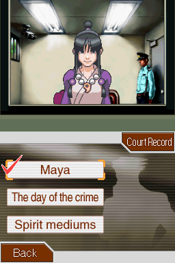 Phoenix Wright: Ace Attorney (Nintendo DS) screenshot: Case 2: Talking with the defendant at the detention center.
