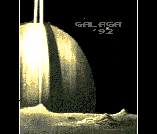 Galaga '92 (Amiga) screenshot: Title screen