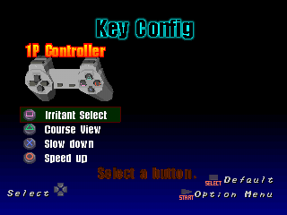 Irritating Stick (PlayStation) screenshot: Key Config