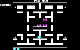 Pac Man (DOS) screenshot: Ready to go
