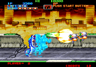 Screenshot of Eight Man (Arcade, 1991) - MobyGames