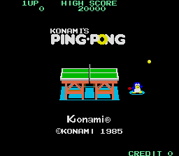 Ping Pong (Arcade) screenshot: Title Screen.