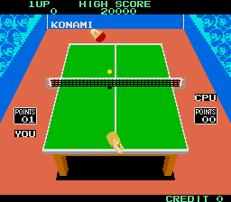 Ping Pong (Arcade) screenshot: Cleared the net.