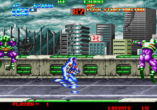 Screenshot of Eight Man (Arcade, 1991) - MobyGames