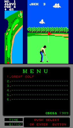 Great Golf (Arcade) screenshot: Putting.