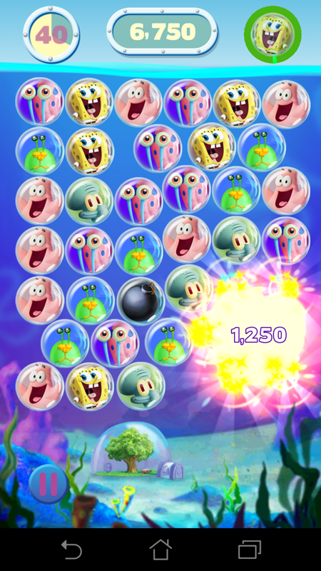 Screenshot of SpongeBob Bubble Party (Android, 2015) - MobyGames