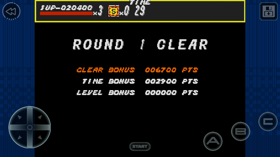 Streets of Rage (Android) screenshot: Level complete