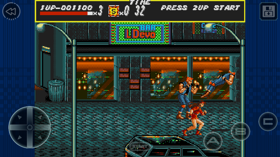 Streets of Rage (Android) screenshot: Level one