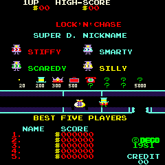 Lock 'n' Chase (Arcade) screenshot: Title screen