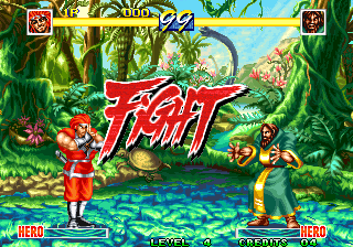 World Heroes Perfect (Arcade) screenshot: Fight!