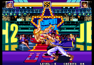 World Heroes 2 JET (Arcade) screenshot: Throwing your opponent.