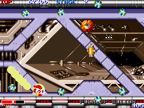 Rabbit Punch (Arcade) screenshot: Using your shield.