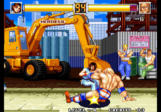 World Heroes 2 JET (Arcade) screenshot: Low kick.