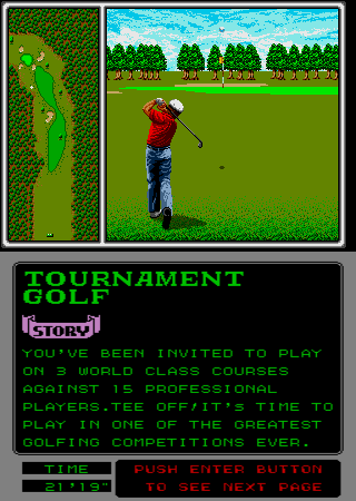 Arnold Palmer Tournament Golf (Arcade) screenshot: Chipping the ball.