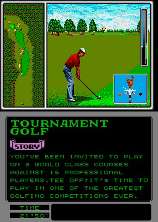 Arnold Palmer Tournament Golf (Arcade) screenshot: Approach to the flag.
