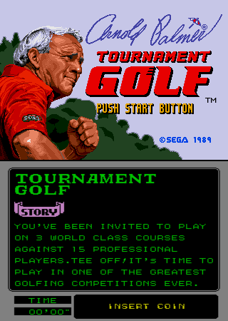 Arnold Palmer Tournament Golf (Arcade) screenshot: Title Screen.