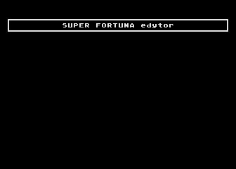 Super Fortuna Edytor (Atari 8-bit) screenshot: Loading screen