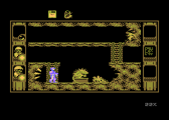 SOS Saturn (Atari 8-bit) screenshot: To gain the guts you need to kill this innocent creature