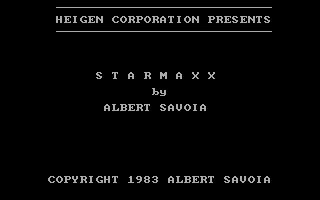 Starmaxx (DOS) screenshot: Title screen