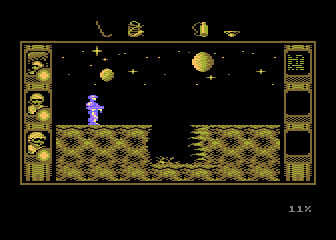 SOS Saturn (Atari 8-bit) screenshot: Passage with no return