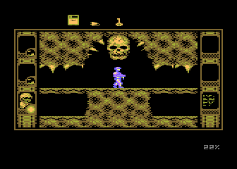 SOS Saturn (Atari 8-bit) screenshot: Code skull