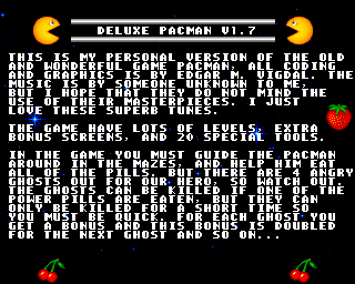 Deluxe PacMan (Amiga) screenshot: Introduction (ECS version)