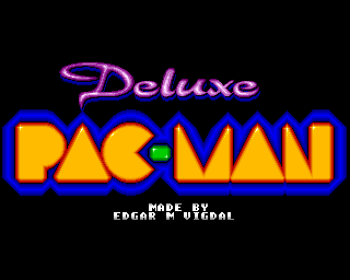 Deluxe PacMan (Amiga) screenshot: Title screen (ECS version)