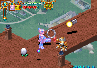 Purikura Daisakusen (Arcade) screenshot: Giant rocket