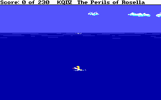 King's Quest IV: The Perils of Rosella (DOS) screenshot: SCI: Swimming