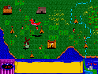 Dragon Isles (DOS) screenshot: (English) Tilling the land and expanding our base